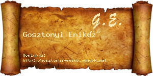 Gosztonyi Enikő névjegykártya