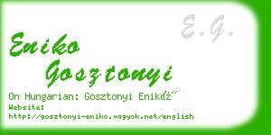 eniko gosztonyi business card